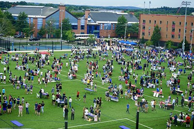 After Convocation, students flocked to the Campus Recreation Complex to learn about student organizations at the Engagement Fair.