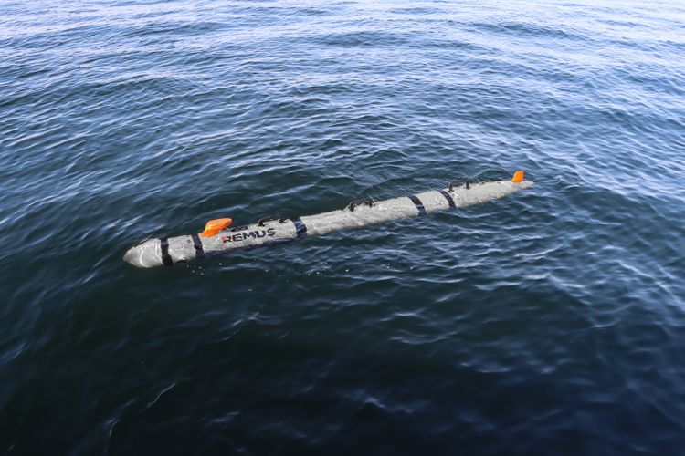 A REMUS 300 unmanned underwater vehicle, one of the unmanned systems that Huntington Ingalls Industries designs and manufactures for customers worldwide. Photo courtesy of Huntington Ingalls Industries.