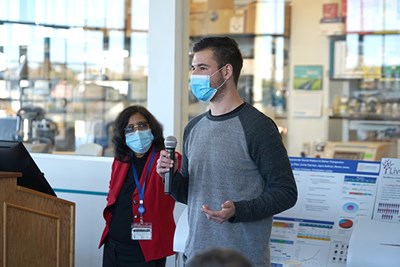 Senior biology major Cameron Methot talks about his work as a process development technician at Versatope.