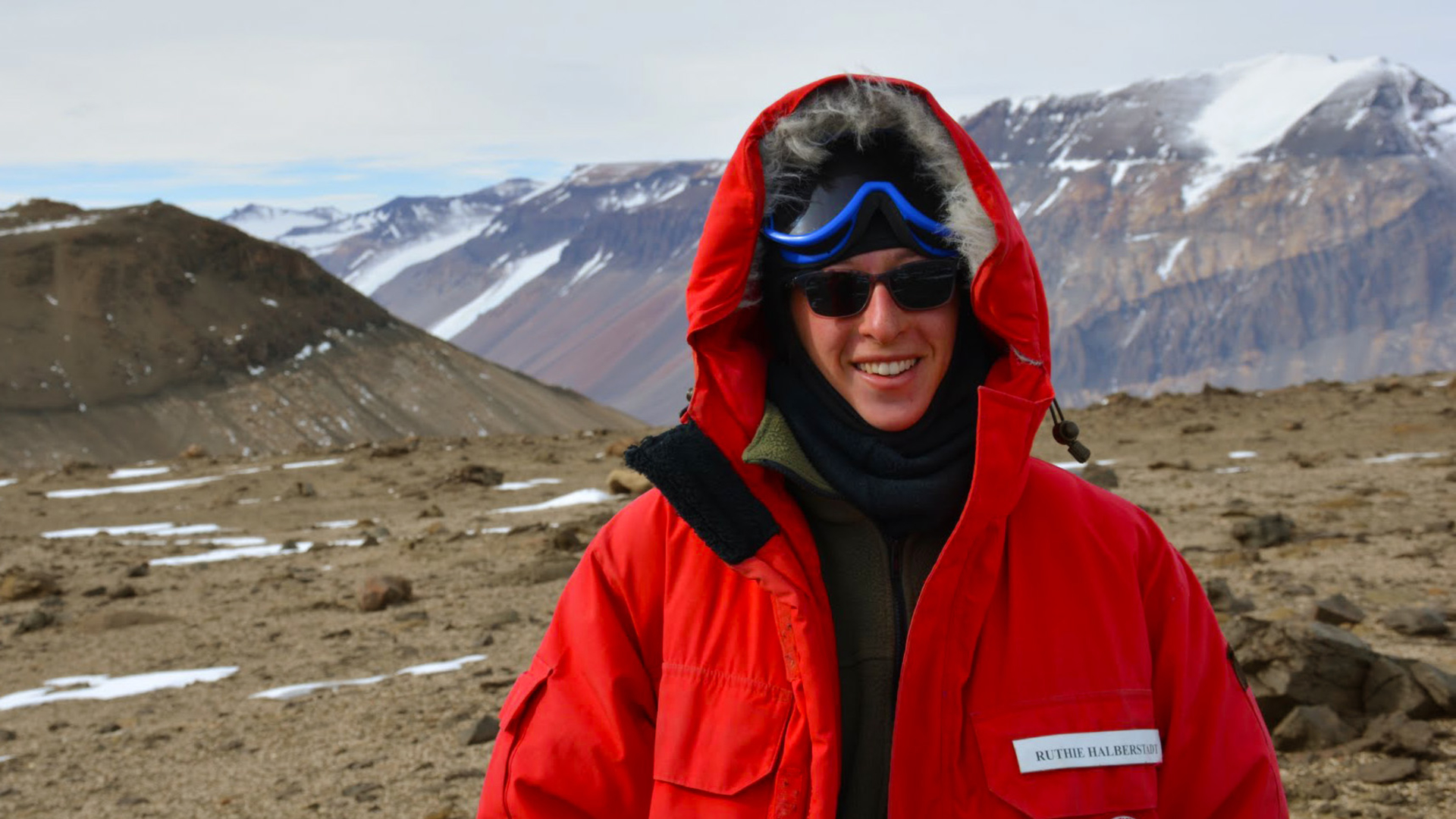 Anna Ruth Halberstadt conducting field research in Antarctica’s McMurdo Dry Valleys. Credit: UMass Amherst