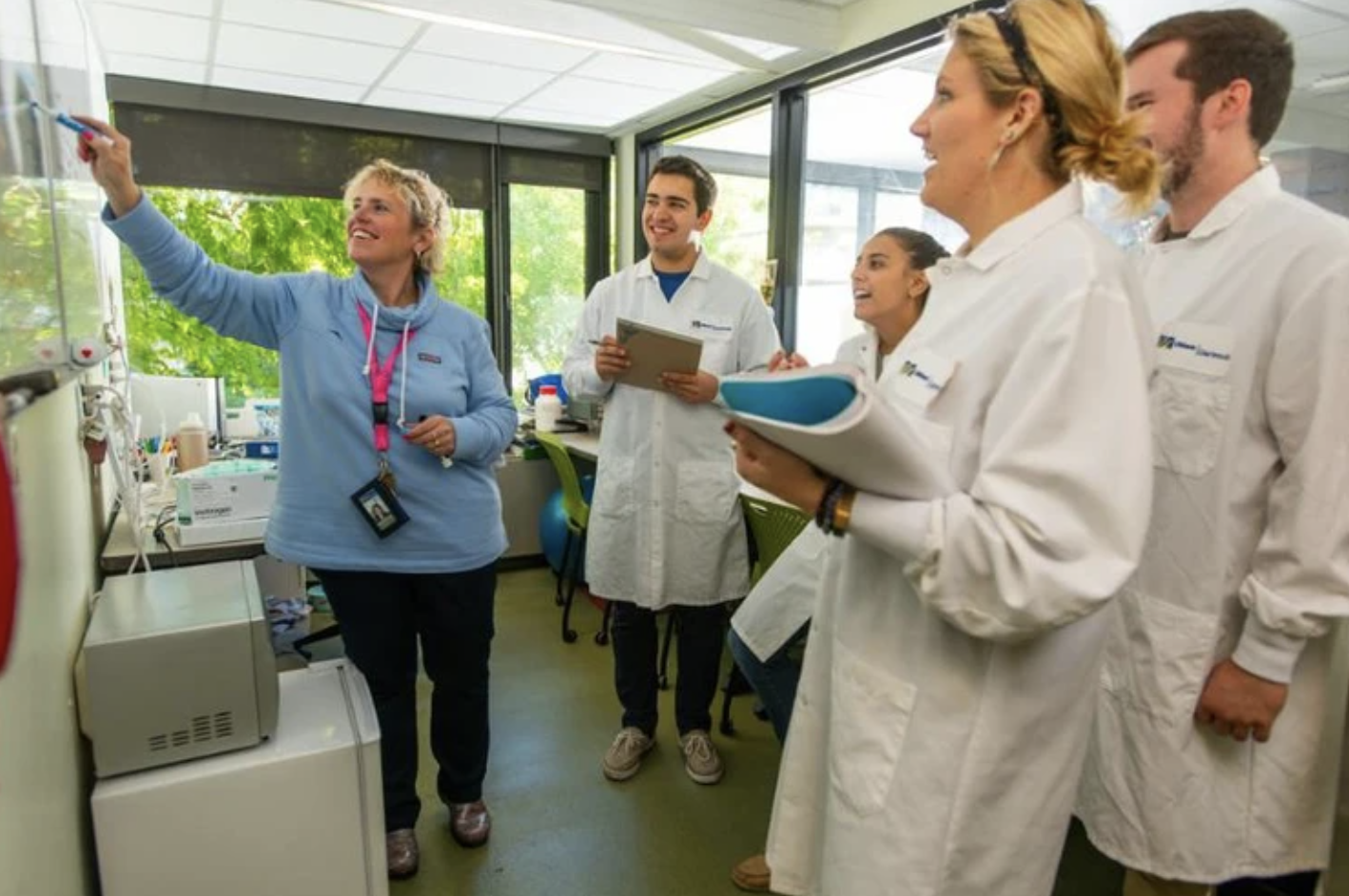 Professor Tracie Ferreira teaching Bioengineering graduate students