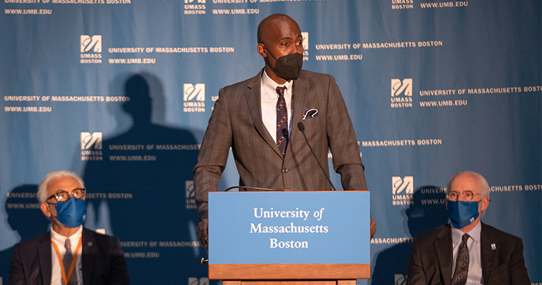 UCLA Pritzker Center Director Dr. Tyrone C. Howard speaks at 2021 Fall Convocation