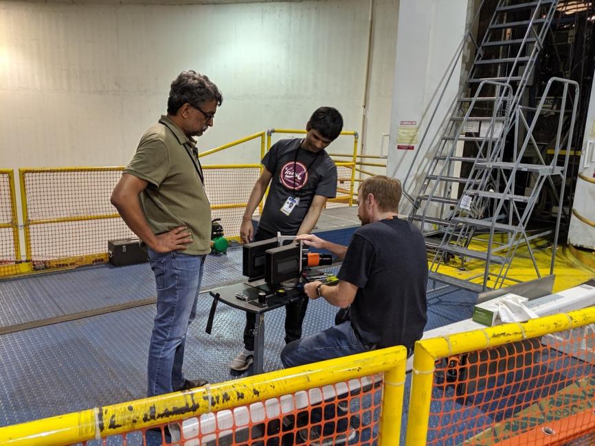 Krishna Kumar and team members at Thomas Jefferson National Accelerator Facility