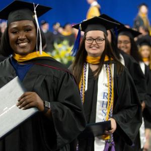 Two UMass Lowell graduates as commencement