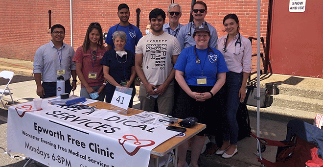 UMass Medical School medical and nursing students took part in the Veterans Inc. Stand Down event on June 18.